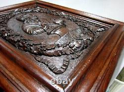 Carved oak panel. High period, Renaissance, carved wood, Collections