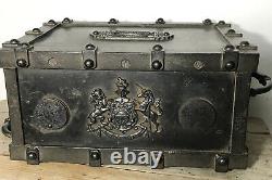 Cast Iron Chest Victorian Epoch Bauche S. G. G. God And My Right Xixeme