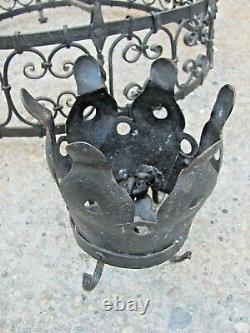 Castle Chandelier 19th Century Wrought Iron Style High Age