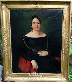 Catherine Mattau Woman Portrait Epoque Louis Philippe Nineteenth Century Hst