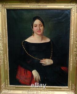 Catherine Mattau Woman Portrait Epoque Louis Philippe Nineteenth Century Hst