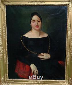 Catherine Mattau Woman Portrait Epoque Louis Philippe Nineteenth Century Hst