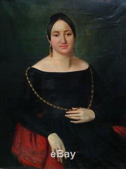 Catherine Mattau Woman Portrait Epoque Louis Philippe Nineteenth Century Hst