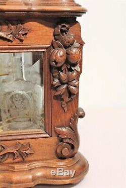 Cellar Liquor Walnut Crystal And Bronze Nineteenth Century Era