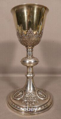 Chalice in Chiseled Silver and Gilt, 19th Century