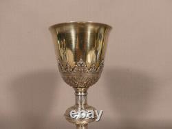 Chalice in Chiseled Silver and Gilt, 19th Century