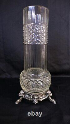 Charles Christofle, Crystal Vase And Silver Bronze, 19th Century