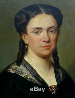 Charles Crauk Great Woman Portrait Epoque Second Empire Hst Nineteenth Century