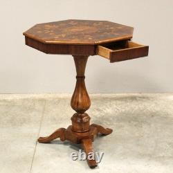 Charles X period walnut and marquetry table, Italy, 19th century
