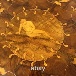 Charles X period walnut and marquetry table, Italy, 19th century