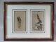 Charlet Two Old Military Watercolor Drawings Child And Grenadier From The 19th Century