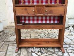 Cherry wood Brittany dish-drainer cupboard, 19th century