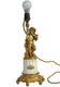 Cherub Lamp With Dove, Gilt Bronze And Marble, First Empire Period, 19th Century