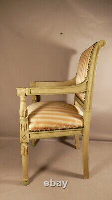 Child's Directoire Style Painted Wood Armchair, 19th Century