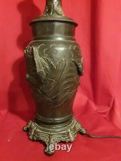 Chinese Bronze Lamp Era XIX Th S