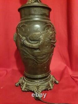 Chinese Bronze Lamp Era XIX Th S