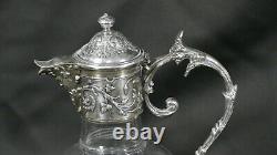 Christofle Gallia, Crystal and Silver-plated Ewer, Late 19th Century