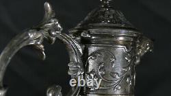 Christofle Gallia, Crystal and Silver-plated Ewer, Late 19th Century