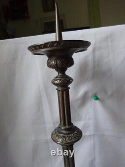 Church Candle Holders in Bronze. 120 early 20th century.