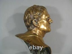 Ciceron Bust In Bronze Sculpture Ancient Epoque 19th Century Marcus Cicero