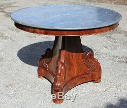 Circular Pedestal Gooseneck Period Empire Mahogany Early Nineteenth Century