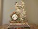 Clock-in-porcelain-enamelled-polychrome- Xixth Century Signed Whipped
