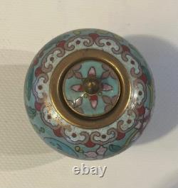 Cloisonné enamel opium jar, Meiji period