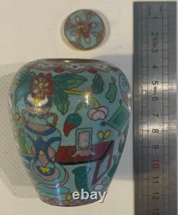 Cloisonné enamel opium jar, Meiji period