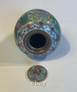 Cloisonné enamel opium jar, Meiji period