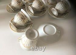 Coffee Tea Service Porcelain from Paris Empire Era 19th Century Pitcher Cup