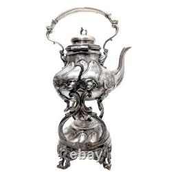 Coffee pot or samovar, 19th century, silver-plated metal