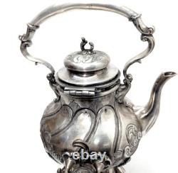 Coffee pot or samovar, 19th century, silver-plated metal
