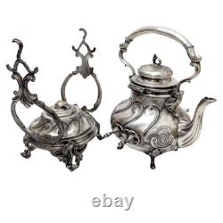 Coffee pot or samovar, 19th century, silver-plated metal