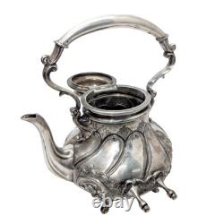 Coffee pot or samovar, 19th century, silver-plated metal