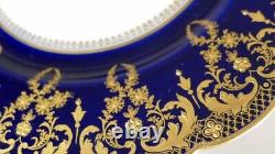 Collection Plate in Blue and Gold Porcelain, Late 19th Century