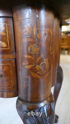 Commode Sautier Formant Console In Dutch Marquetry, Era Xixth