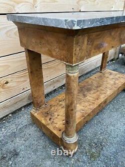 Console 19th Era Empire Detached Column Napoleon Furniture Castle