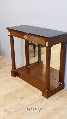 Console Empire with Mahogany Mirror Back, Early 19th Century