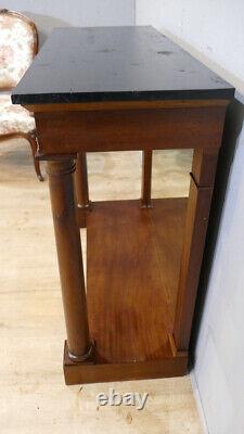 Console Empire with Mahogany Mirror Back, Early 19th Century