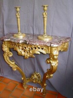 Console Louis XV Style Golden Wood Epoch Napoleon III Second Empire Xixe