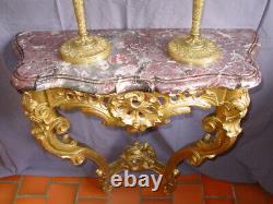 Console Louis XV Style Golden Wood Epoch Napoleon III Second Empire Xixe