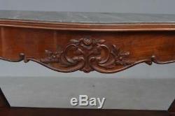 Console Mahogany Napoleon III Style Marble Top Late Nineteenth Time