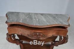 Console Mahogany Napoleon III Style Marble Top Late Nineteenth Time