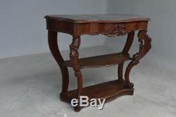 Console Mahogany Napoleon III Style Marble Top Late Nineteenth Time