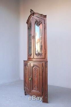 Corner Cabinet Oak Louis XV Style Nineteenth Time