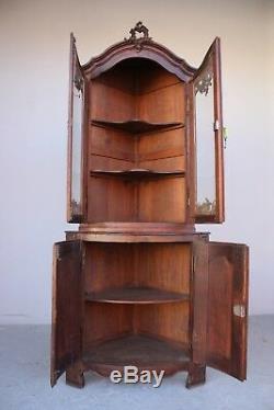 Corner Cabinet Oak Louis XV Style Nineteenth Time