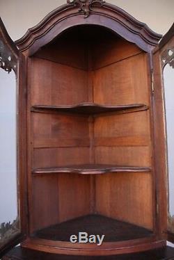 Corner Cabinet Oak Louis XV Style Nineteenth Time