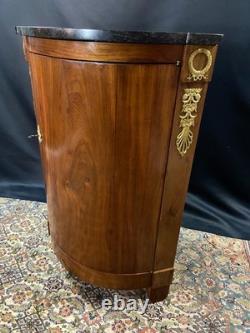 Corner buffet in mahogany with gilt bronze ornaments, Restoration period, 1815
