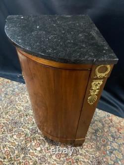 Corner buffet in mahogany with gilt bronze ornaments, Restoration period, 1815