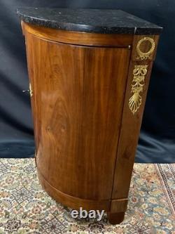 Corner buffet in mahogany with gilt bronze ornaments, Restoration period, 1815